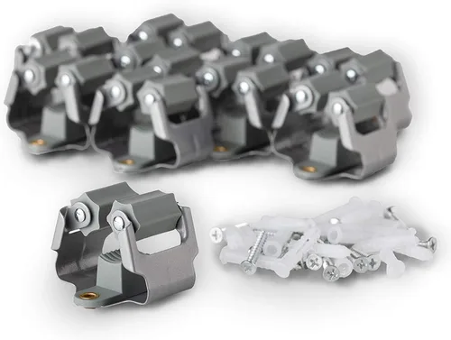 Miniatura 2 de 3-H Soporte para trapeador y escoba de gran tamaño para colgar 2.2 lbs extra, paquete de 10 soportes de pared para colgar y organizar rastrillo