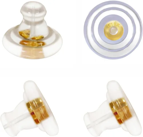 Miniatura 13 de Parte trasera de silicona transparente para aretes, 150 unidades, 75 pares hipoalergénicos, seguros para aretes tipo dormilona, de cobertura
