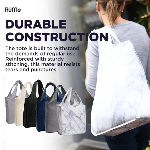 Miniatura 6 de RuMe Classic Medium Tote Eco-Friendly Reusable Washable 50lbs Grocery Shopping Bag Foldable Light & Durable
