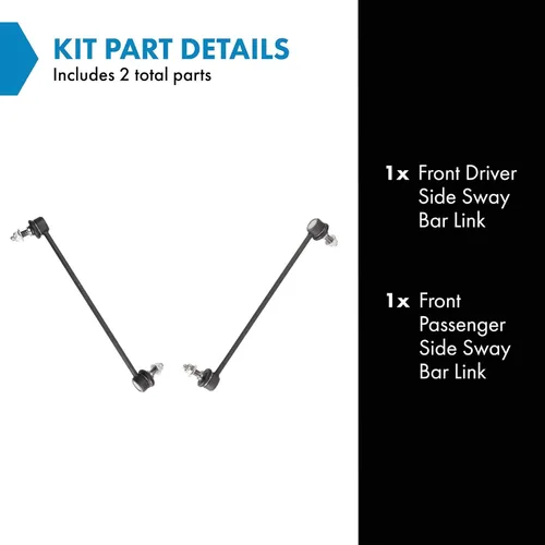 Miniatura 2 de TRQ Conjunto de enlaces estabilizadores de barra antivuelco delantera compatible con 2015-2019 Hyundai Sonata 2016-2020 Kia Optima