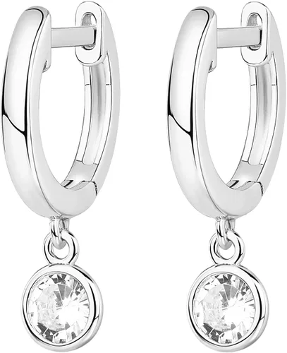 Miniatura 3 de PAVOI Aretes colgantes de plata de ley S925 chapados en oro de 14 quilates para mujer, adorno religioso cruz, mal de ojo, trébol, celta, aretes