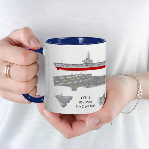 Miniatura 5 de CafePress USS Hornet CV 12 CVS 12 - Taza de café de cerámica (11.0 fl oz)