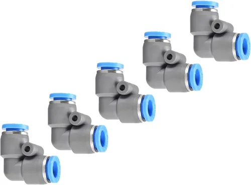 Miniatura 15 de M METERXITY Paquete de 2 codos neumáticos de aire – Empuje de 90 grados para conectar accesorios de aire de conexión rápida, aplicar a la conexión
