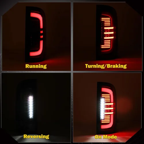 Miniatura 4 de Luces traseras para Chevy Colorado 2015-2022 - Luces traseras de tubo LED completo para 15-22 lámparas de freno Colorado lente negra transparente 1