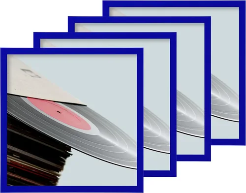 Miniatura 33 de eletecpro Marcos de discos de vinilo de 7 x 7 pulgadas para galería, decoración de pared negra resistente y ligera, marcos LP fáciles de colgar, se