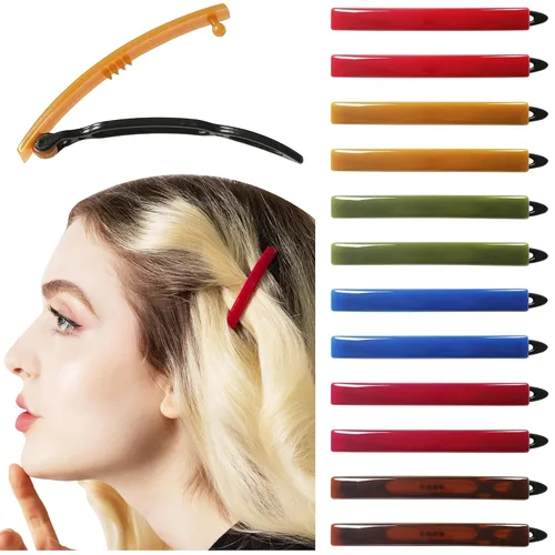 Juego de 12 pasadores de pelo para mujeres y niñas, pinzas para cabello grueso y fino, accesorios para el cabello no metálicos, agarre
