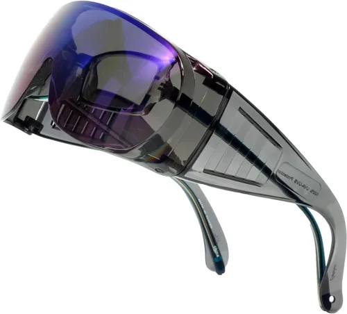 Miniatura 2 de Calabria 1003 Gafas de seguridad grandes que se ajustan sobre anteojos graduados Fitover para hombres y mujeres, envolventes, tintadas