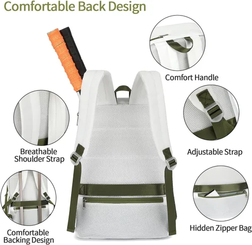 Miniatura 4 de mochila de gimnasio con compartimento para zapatos, bolsa de lucha con 4 tipos de método de espalda, impermeable para deportes, caminata y portátil