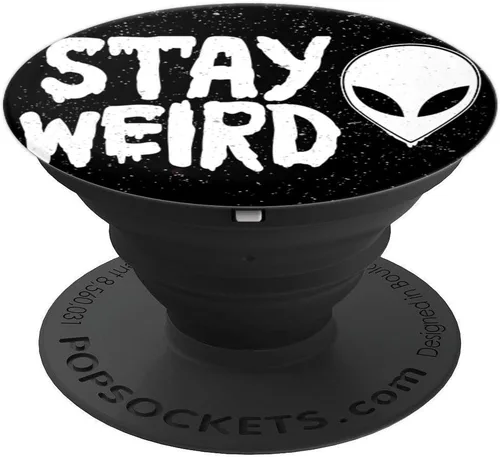 Miniatura 4 de Stay Weird Stay Weird Alien PopSockets - Soporte y agarre para teléfonos y tabletas, Negro