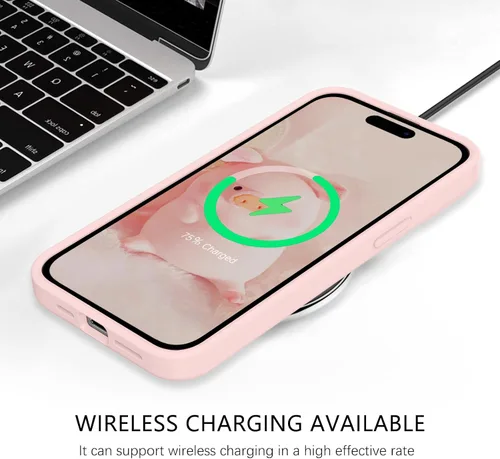 Miniatura 329 de GUAGUA Funda compatible con iPhone 17 Pro Max de 6.9 pulgadas, silicona líquida, goma de gel suave, delgada, forro de microfibra delgada