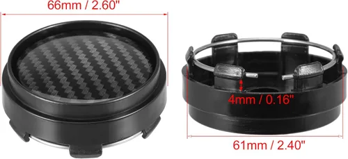Miniatura 5 de X AUTOHAUX Tapacubos centrales de rueda de 2.480 in y 2.598 in, cubre llantas universales, piezas de tapa de cubo para coche, color negro