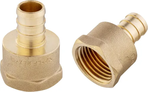 Miniatura 8 de EFIELD Barb Crimp Pex - Adaptador NPT hembra de 1 pulgada x 1 pulgada, adaptador NPT de latón, ASTM F1807, (PEX1807335), (PEX1807335)