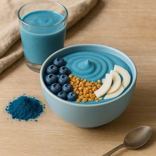 Miniatura 7 de Polvo de espirulina azul (extracto de ficocianina) – 1.06 oz/1.05 onzas, proteína vegana 100% pura de algas, sin olor a pescado, colorante natural