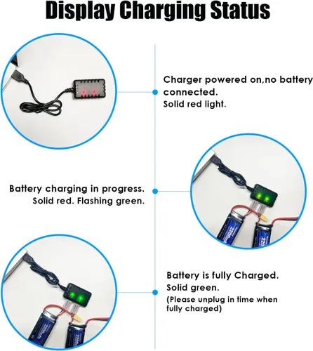 Miniatura 5 de 2S Lipo Batería 2200mAh 7.4V RC Batería con XT60 Plug 50C (Burst 80C) Alta tasa de descarga con cargador apto para coche RC Truggy Avión FPV Drone