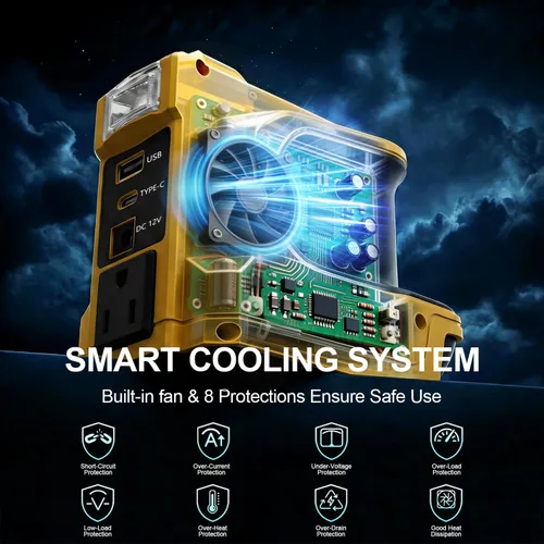 Miniatura 5 de Inversor de corriente real de 220 W compatible con batería DeWalt de 20 V, CC 20 V a CA 110 V-120 V estación de energía portátil con 1 salida de CA