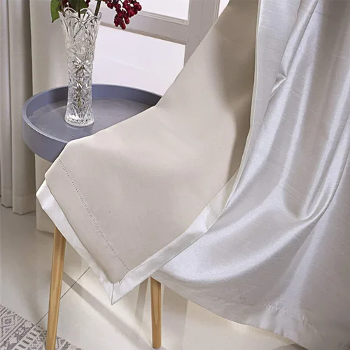 Miniatura 3 de GYROHOME Cortinas extralargas de seda sintética de 9 pies de largo, decoración de bloqueo de luz solar para dormitorio, con aislamiento térmico