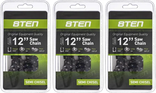 Miniatura 53 de 8TEN Cadena de motosierra semi cincel de 6 pulgadas .050 1/4 42 DL para Worx WG320 Black & Decker LLP120 (paquete de 3)