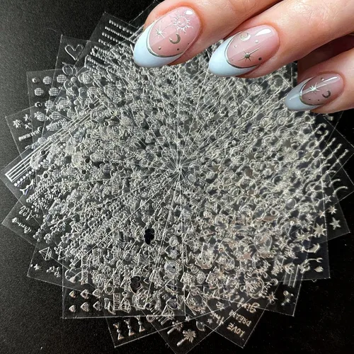 Miniatura 16 de 30 hojas de calcomanías de uñas del 4 de julio para arte de uñas, Día de la Independencia, calcomanías de arte en 3D, autoadhesivas, bandera