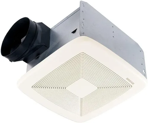 Broan-NuTone QTXE110 - Ventilador con barras colgantes y conector de conducto redondo de 6 pulgadas, Certificado ENERGY STAR, 110 CFM, 0.7 Sones,