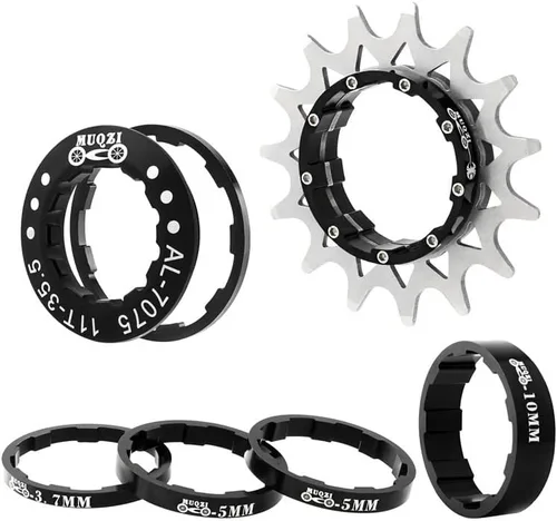 Miniatura 11 de Kit de conversión de velocidad única Bibike 13T/14T/15T/16T/17T/18T/20T/22T Cassette de velocidad única y espaciadores