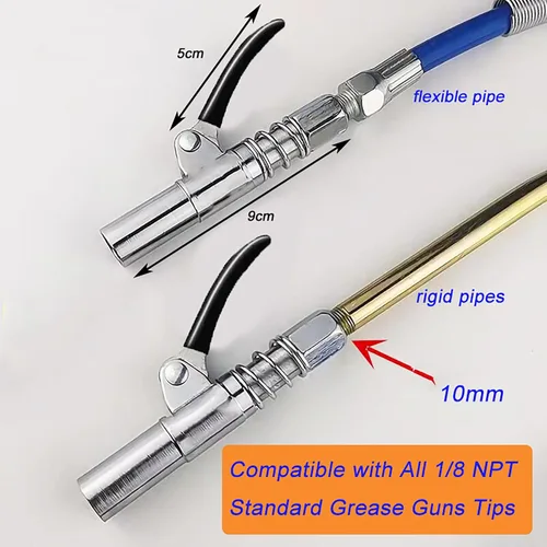 Miniatura 5 de Acoplador de pistola de engrase, accesorios para pistola de engrase, lubricante de bloqueo y liberación rápida, puntas de boquilla de pistola