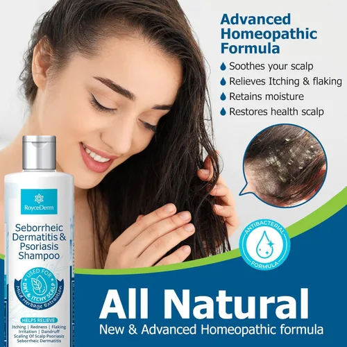 Miniatura 2 de Roycederm Psoriasis, champú para dermatitis seborreica y gel de ducha refrescante CoolDefense