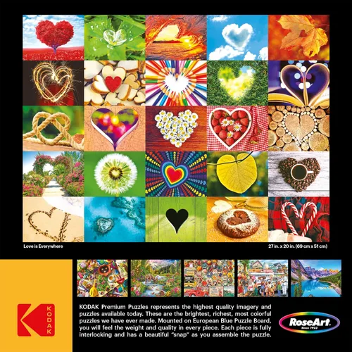 Miniatura 5 de RoseArt - Kodak Premium - El amor está en todas partes - Rompecabezas de 1000 piezas para adultos