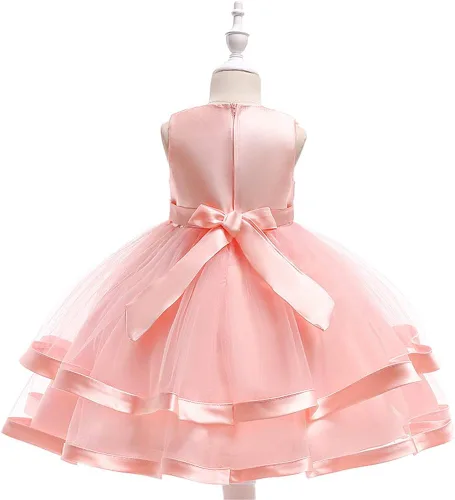 Miniatura 3 de COMISARA - Vestido formal para niña, para boda o desfile, tallas 6M-9T