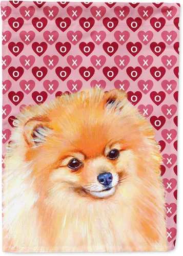 Miniatura 167 de Caroline's Treasures SS4484GF Bandera de jardín con diseño de bulldog inglés y corazones para el Día de San Valentín, bandera decorativa para patio
