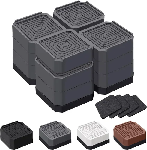 Miniatura 12 de ANNKUT Elevadores de cama y elevadores de muebles, bloques de elevación ajustables resistentes para sofás, escritorios y sillas, elevan 1.5