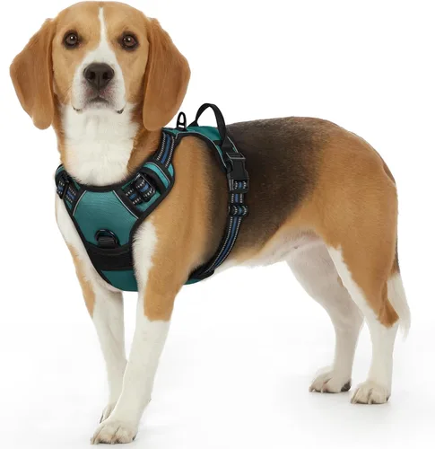 Miniatura 42 de Eagloo Arnés para perro pequeño, sin tirones, chaleco de servicio con tiras reflectantes y asa de control, ajustable y cómodo para caminar, arnés