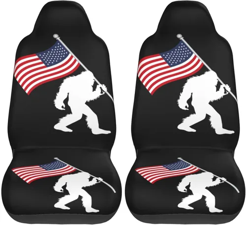 Miniatura 21 de Alien and Bigfoot - Funda de asiento delantero de automóvil para hombres y mujeres, 2 piezas, fundas de asiento automotriz para automóviles, SUV
