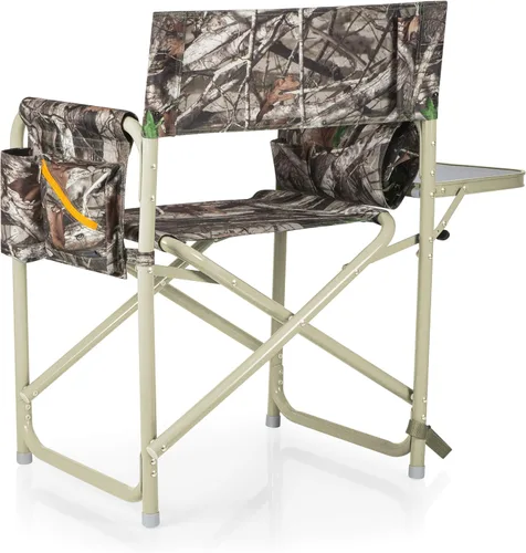 Miniatura 4 de Picnic TIME Silla de directores al aire libre con mesa auxiliar, silla de playa para adultos, silla de camping con mesa Camouflaje