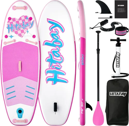 Miniatura 9 de Tabla de remo para niños con accesorios de SUP, tabla de remo para niños duradera, ligera y estable, cubierta antideslizante ancha, tablas de remo