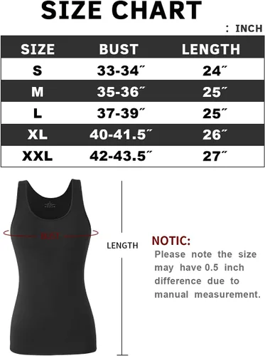 Miniatura 6 de Orrpally - Camiseta de tirantes básica y ligera para mujer (4 unidades)