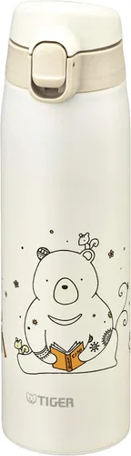 Miniatura 6 de TIGER MCT-A035P Tiger Water Bottle, 11.8 fl oz (350 ml), Kameichido Mug, Stainless Steel Bottle, One-touch, Lightweight, Rabbit