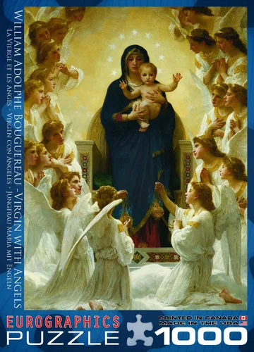 Miniatura 4 de EuroGraphics William Bouguereau - Rompecabezas de 1000 piezas, Virgen con ángeles, 6000-7064