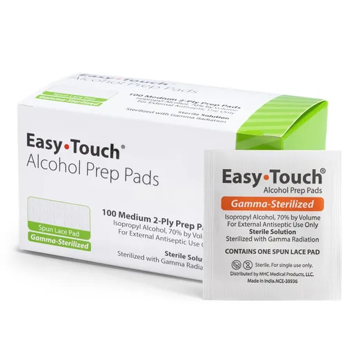 Miniatura 9 de EasyTouch - Almohadillas de preparación de alcohol esterilizadas con gamma, envueltas individualmente, 10 por paquete, 1200 paquetes