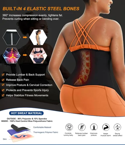 Miniatura 5 de TrainingGirl Entrenador de cintura para mujer, corsé reductor de cintura para el vientre inferior, corsé envolvente para entrenamiento, banda