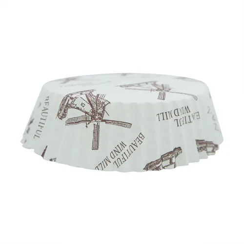 Miniatura 4 de Taza de papel antiadherente desechable con volantes y forma redonda, paquete de 100 (3.5 pulgadas)