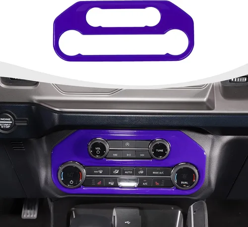 Miniatura 12 de RAZPOY para Bronco Cubierta del Panel del Interruptor de Aire Acondicionado, Moldura del Botón A/C de la Consola Central Compatible con Accesorios