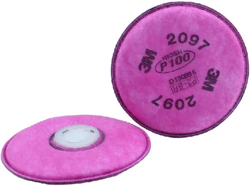 3M Filtro de partículas 2097/07184(AAD), P100 Protección respiratoria con nivel de molestia Alivio de Vapor Orgánico - 1 Par