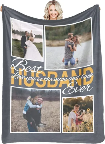 Miniatura 14 de Manta personalizada con fotos, mantas personalizadas con imagen para madre, padre, niños, hermana, amigos, parejas, cumpleaños, 1 foto, 30 x 40