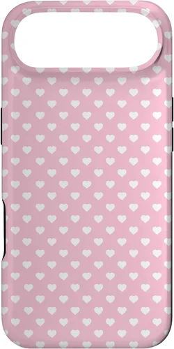 Miniatura 26 de Funda para iPhone 11 Pro Max con diseño de corazones, color rosa claro, blanco y rosa claro para mujeres y niñas