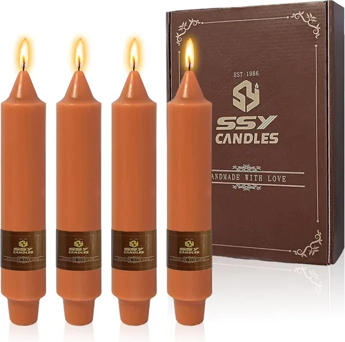 Miniatura 10 de Candelabros cortos de 5 pulgadas con velas cónicas verde oscuro, 4 piezas para cena, hogar, boda, fiesta, decoración