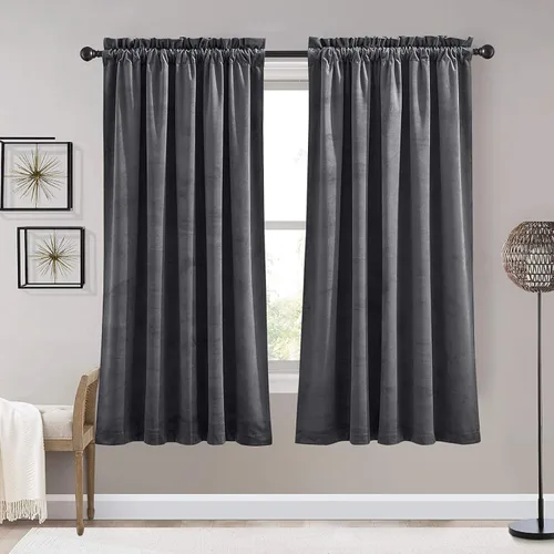 Miniatura 96 de RYB HOME Cortinas de terciopelo verde oliva de 72 pulgadas de largo, cortinas opacas con aislamiento térmico, tratamiento de ventana, decoración