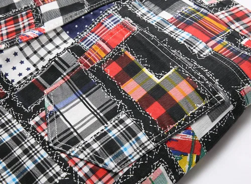 Miniatura 124 de Baylvn - Pantalones de mezclilla entallados y estampados para hombre con corte recto
