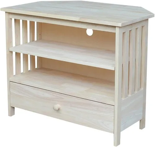 Miniatura 10 de Mueble esquinero Mission de madera maciza/soporte para TV, color espresso