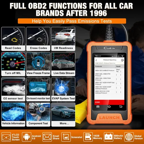 Miniatura 4 de LAUNCH Creader Elite - Escáner OBD2 bidireccional para Toyota Lexus, herramienta de escaneo de diagnóstico de sistema completo 2026, lector