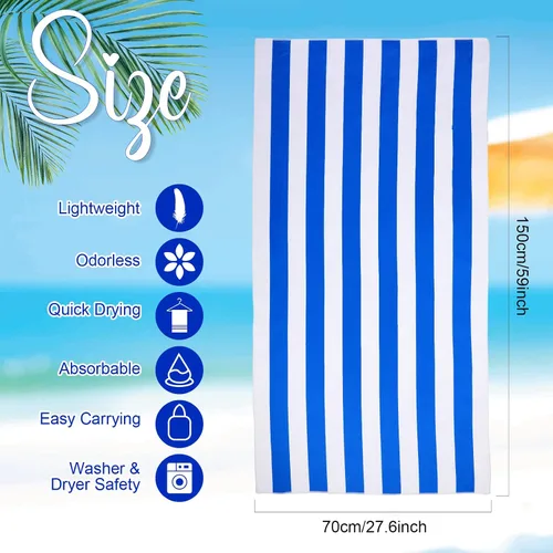 Miniatura 2 de EBOOT Paquete de 10 toallas de playa de gran tamaño, toallas de piscina extra grandes, de microfibra, de secado rápido, para adultos, mujeres